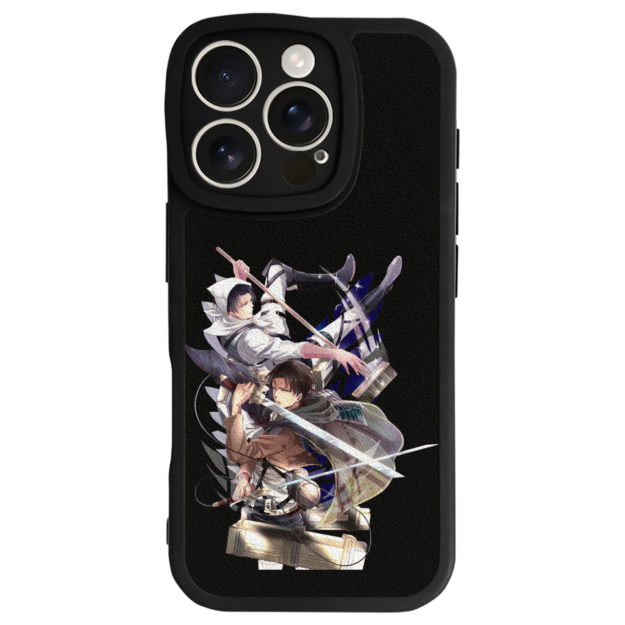 （画像用） 進撃の巨人 リヴァイ·アッカーマン Attack on Titan Levi Ackerman 【iPhone 16シリーズ対応】シリコンスマホケース（レザー調） 材質：シリコン